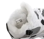 Nike Air Jordan 4 Retro White Black Хутро - Зображення 6