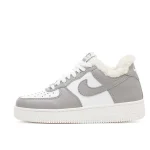 Nike Air Force White Grey Хутро
