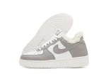 Nike Air Force White Grey Хутро - Зображення 3