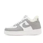 Nike Air Force White Grey Хутро